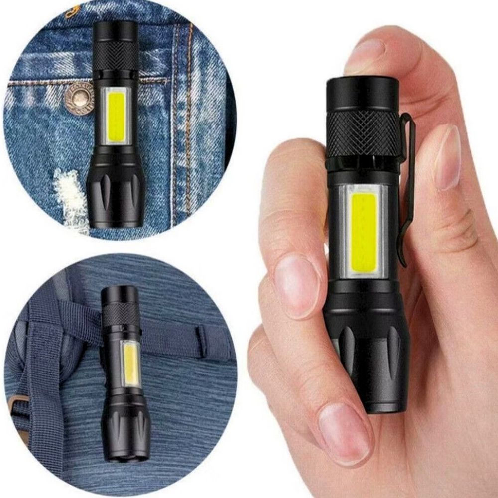 Lanterna Mini Led Recarregável Usb com Zoom e 3 Modos de Luz - Imagem 4