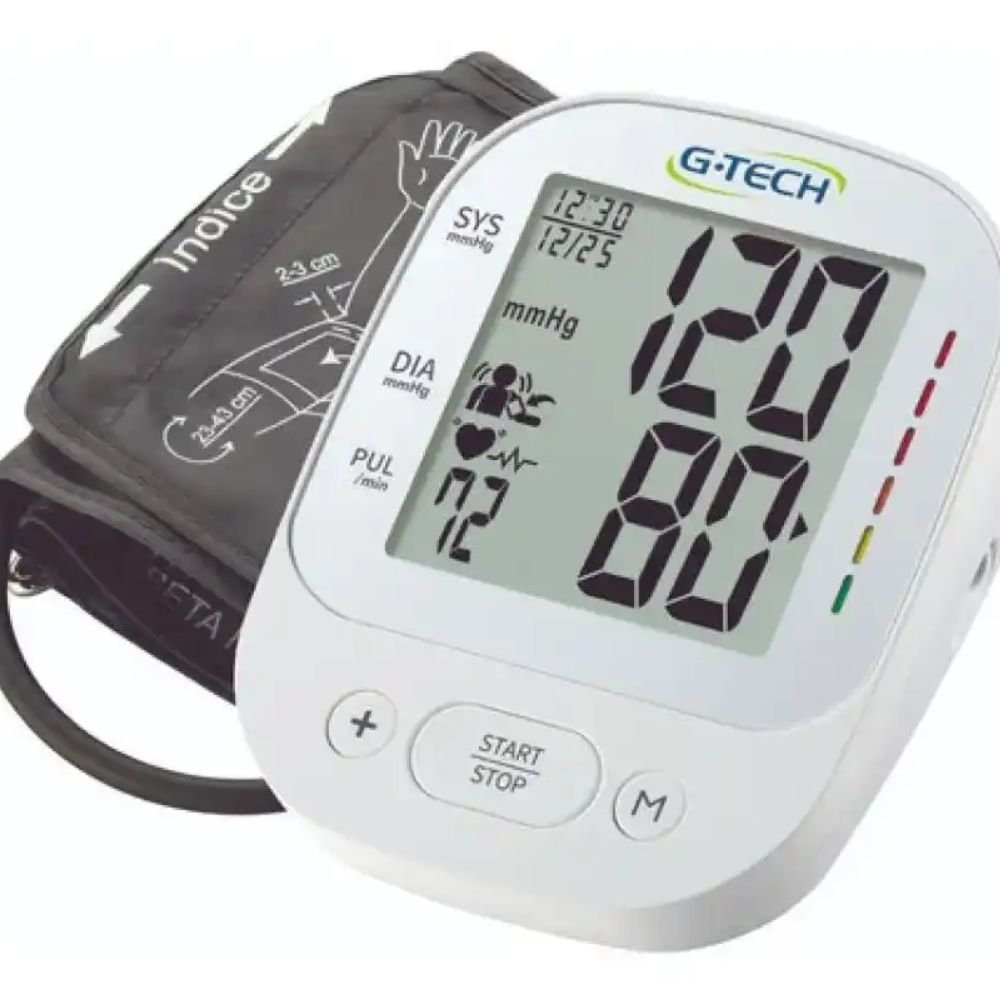 Monitor de Pressão Arterial Digital Automático com Braçadeira Lcd Ajustável