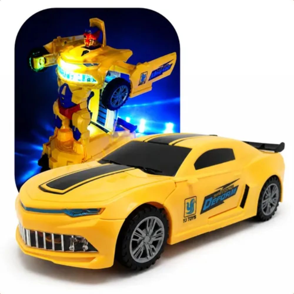 Carro Robô Transformers Transformável Automático com Som e Luz de Led - Imagem 3