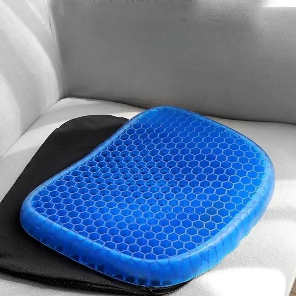 Almofada Assento de Gel Ortopédica Antiderrapante para Cadeira Banco Carro - Imagem 10