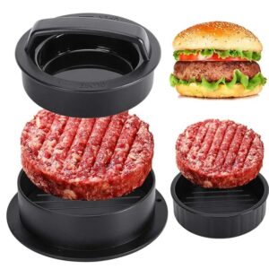 Prensa de Carne para Hambúrguer Recheado 3 em 1 Resistente e Durável