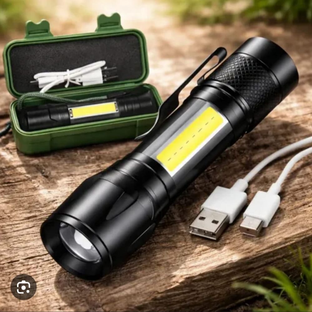 Lanterna Mini Led Recarregável Usb com Zoom e 3 Modos de Luz - Imagem 6