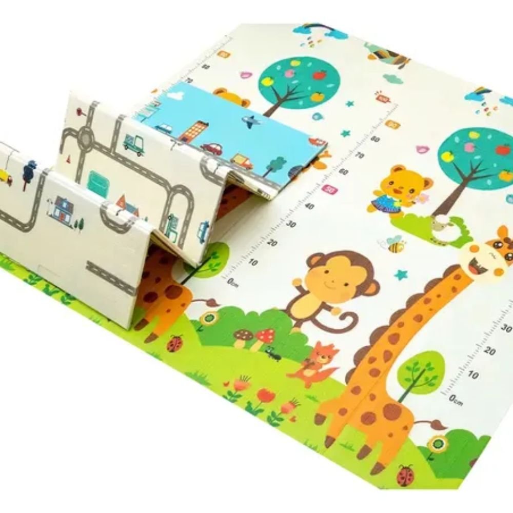 Tapete Infantil Dobrável Atividades Dupla Face Estampa Floresta Anti Impacto - Imagem 7