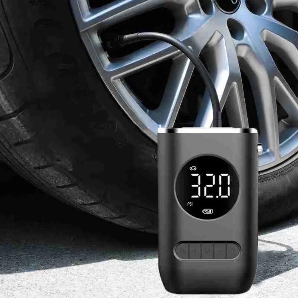 Compressor Digital Portátil Sem Fio Calibrador Pneu Carro Moto Bike Compacto - Imagem 8