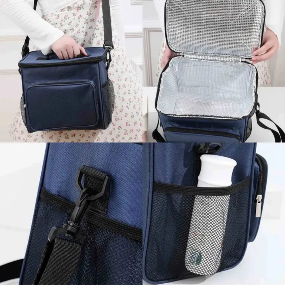 Bolsa Térmica Média Alça Ajustável Portátil para Viagem Academia Passeios - Imagem 8