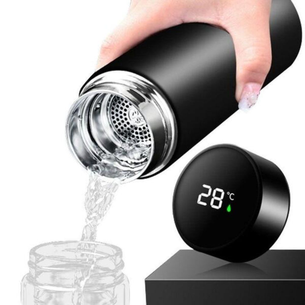 Garrafa Térmica Inox 320ml com Termômetro Digital Led Inteligente a Vácuo - Imagem 6