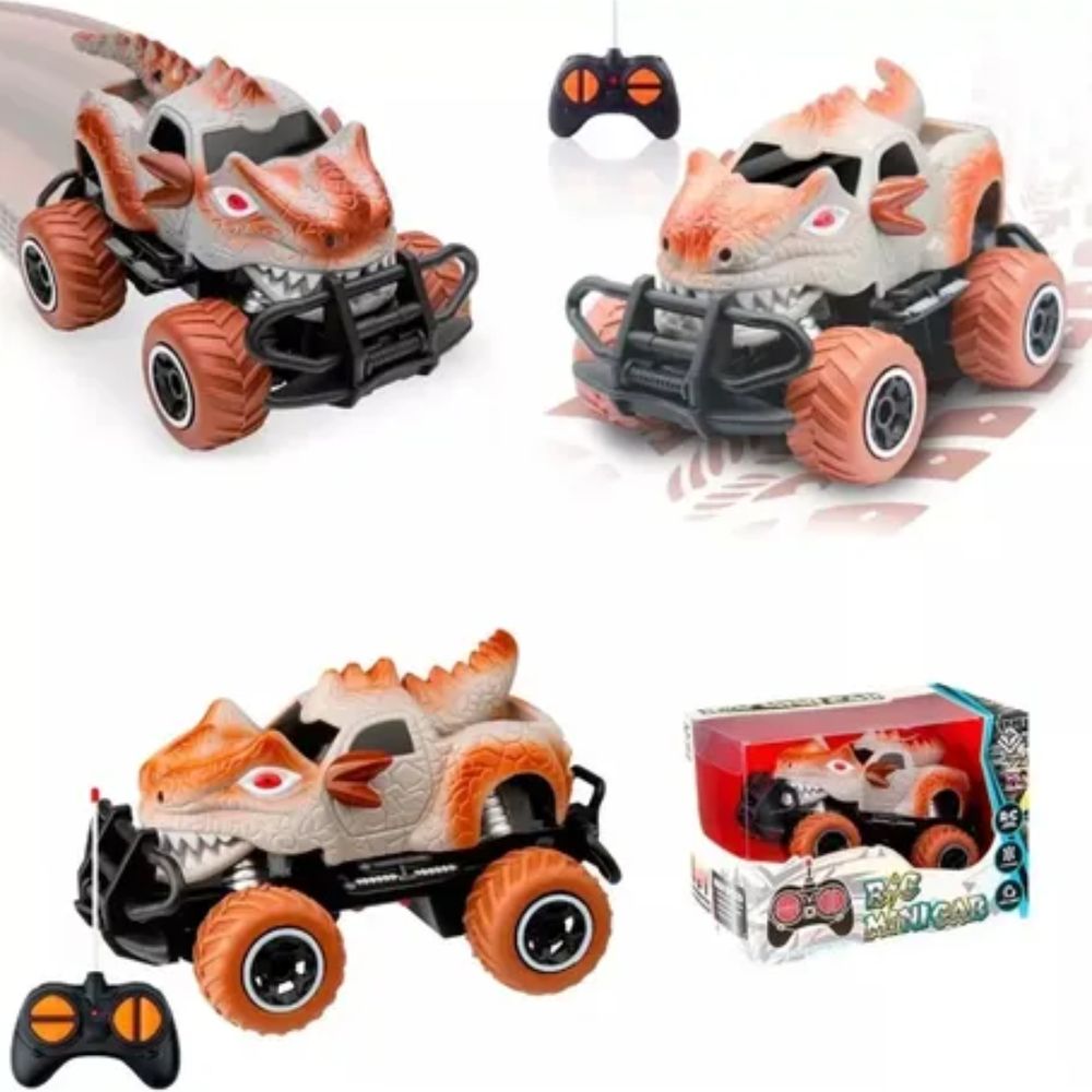 Carrinho Dinossauro Controle Remoto Rc 4x4 Infantil Off Road Pilha Resistente - Imagem 6