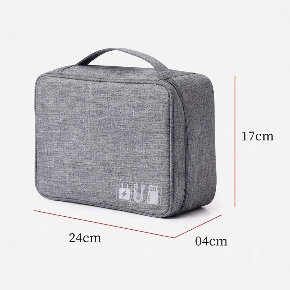 Organizador de Cabos Eletrônicos Estojo Case Bag para Carregador Viagem - Imagem 8