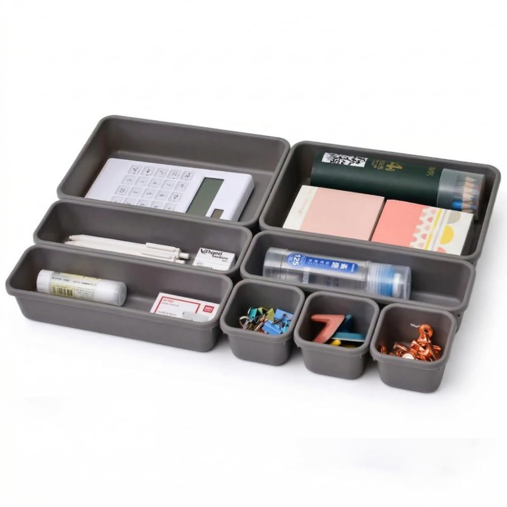 Kit Organizador Modular de Gavetas com 8 Peças Divisórias Organizadoras - Imagem 5
