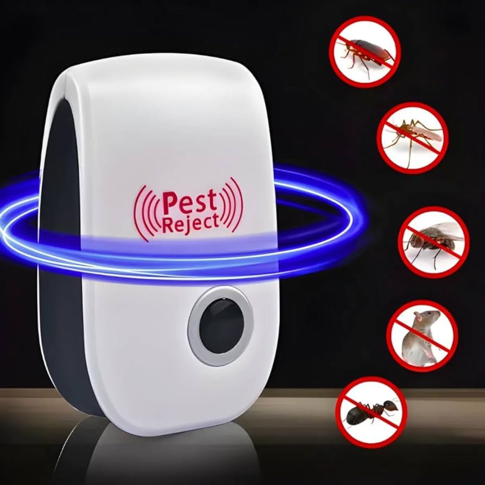 Repelente Eletrônico Ultrassônico Bivolt Espanta Insetos Mosquitos Baratas - Imagem 3