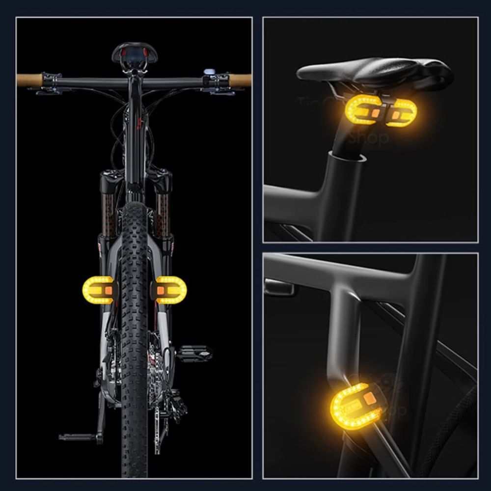 Luz Traseira para Bicicleta Led com Controle Remoto Recarregável Usb sem Fio - Imagem 4