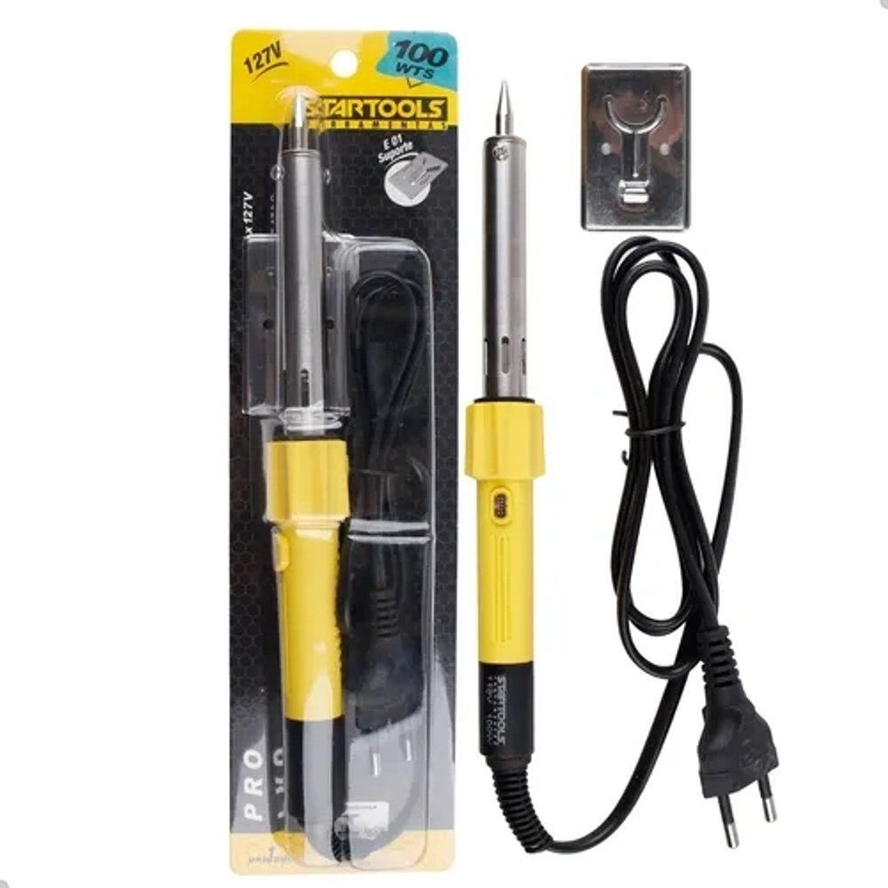 Ferro de Solda 100W 220V Profissional Soldador com Suporte - Aquecimento Rápido Ponta Resistente - Imagem 3