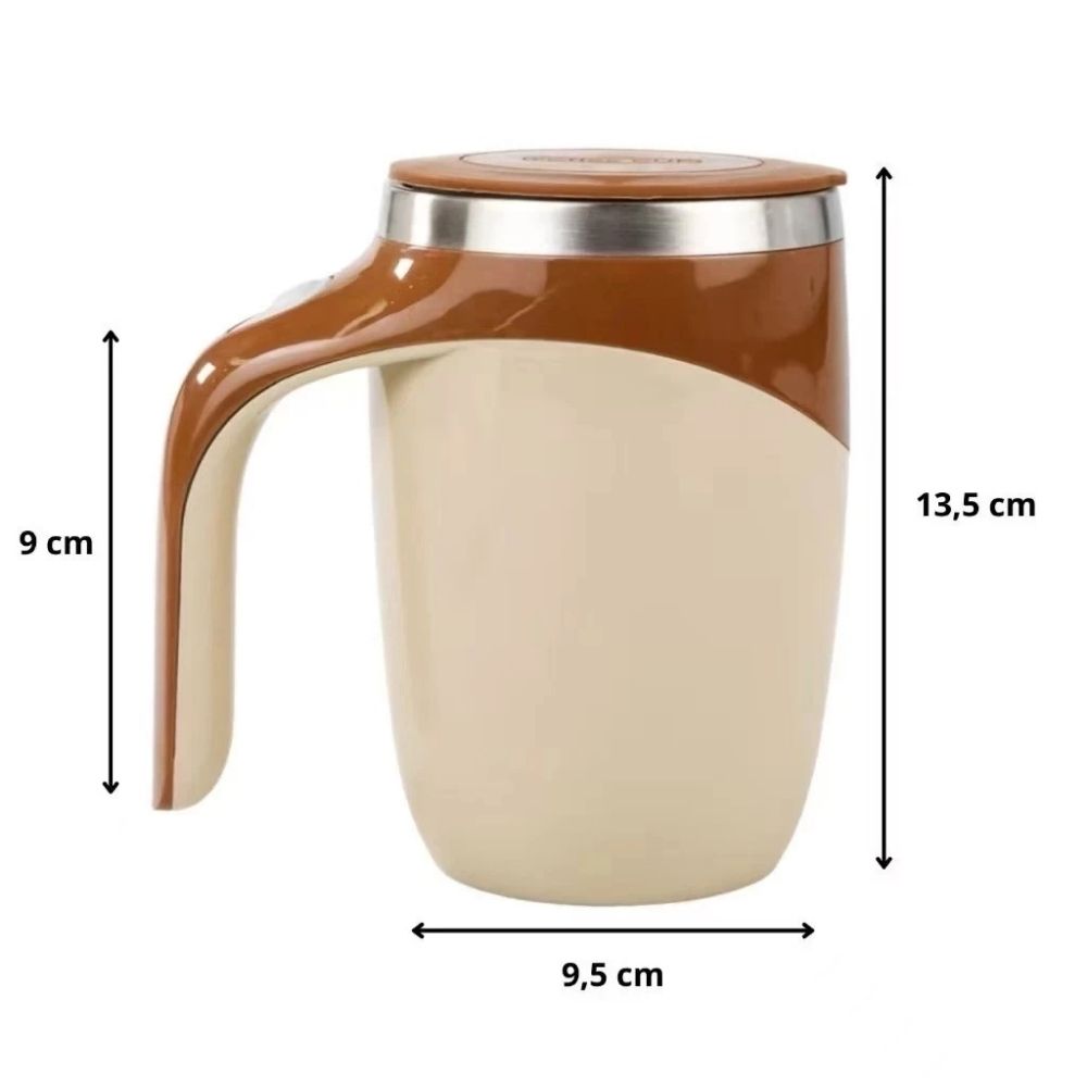 Caneca Misturadora Automática Elétrica Pilha Mixer Café 380ml - Imagem 2