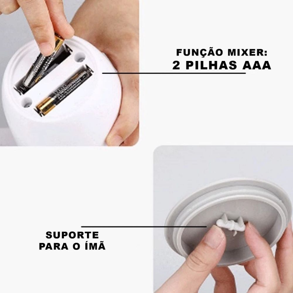 Caneca Misturadora Automática Elétrica Pilha Mixer Café 380ml - Imagem 4