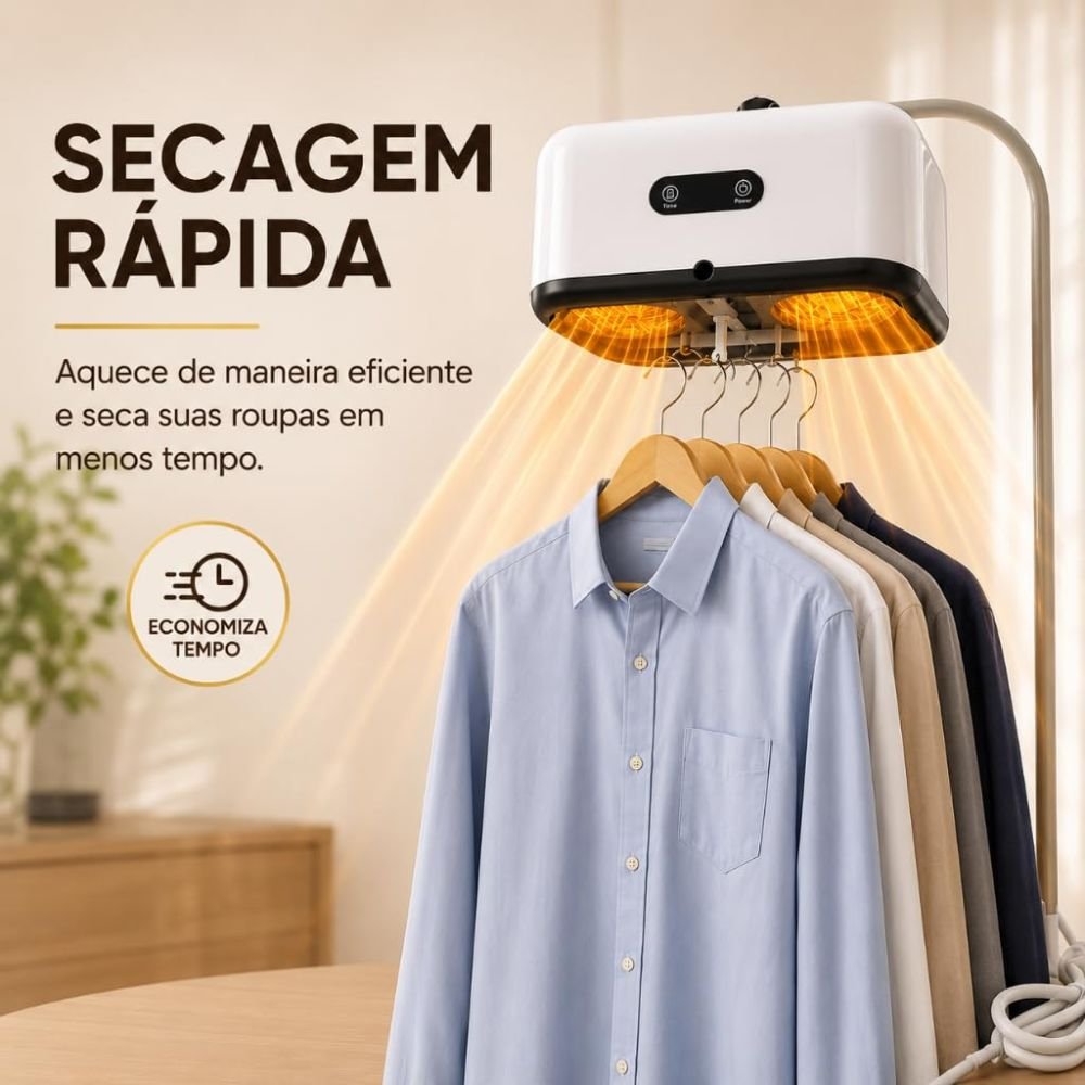 Secadora Elétrica Portátil Roupas 110v Compacta Dobrável Até 5Kg Secagem Rápida - Imagem 4