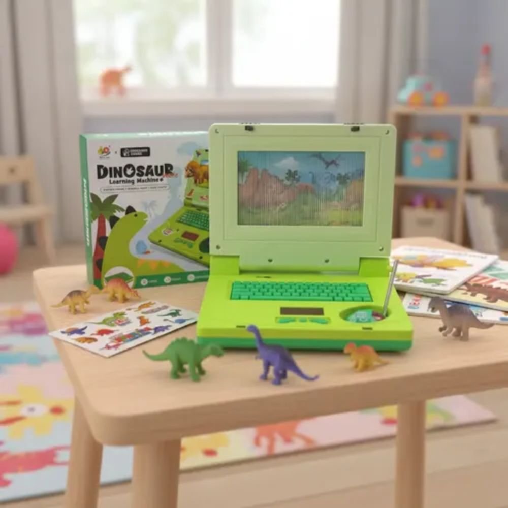 Laptop Infantil Educativo Dinossauro Teclado Interativo Luz Som e Mouse - Imagem 4
