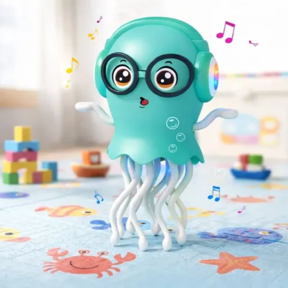 Brinquedo Interativo Polvo Dançante Infantil Led Música Sensor de Obstáculos - Imagem 3