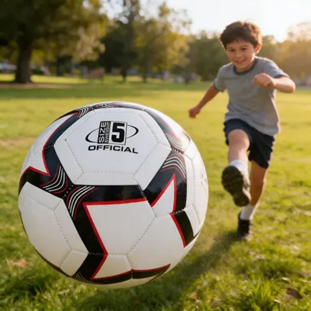 Kit 15 Bolas de Futebol Campo N5 Tamanho Oficial Costura Reforçada Sintético - Imagem 4