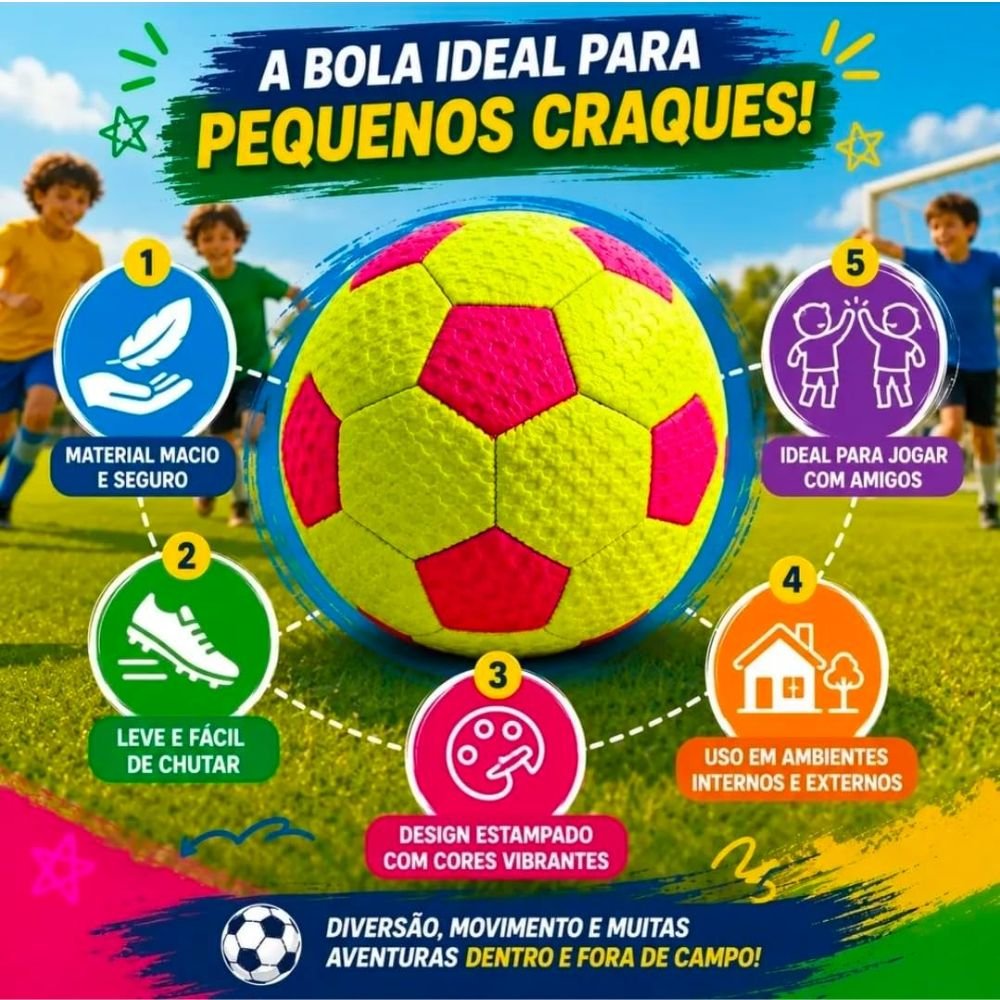 Kit com 30 Mini Bolas de Futebol Infantil N 2 Costura Reforçada Treino - Imagem 4