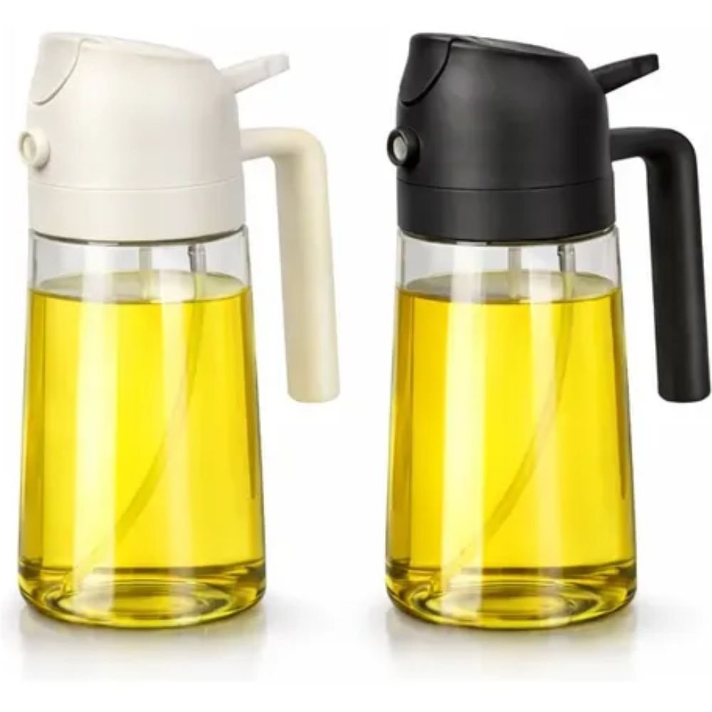 Kit 2 Galheteiros Pulverizadores Óleo Azeite 470ml Spray Borrifador 2 em 1
