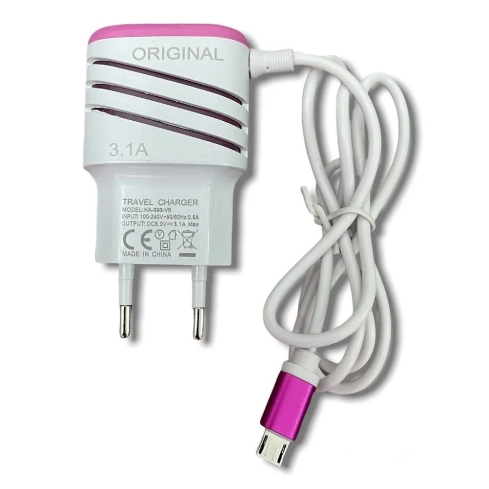 Kit 10 Carregador Turbo Tipo C 3.6a Ultra Rápido 2 Usb Bivolt Cabo 1 Metro
