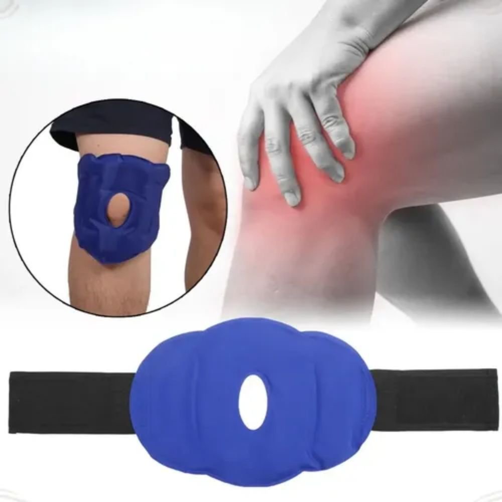 Bolsa Térmica para Joelho Compressa Gel Fria e Quente Ajustável Anatômica - Imagem 3