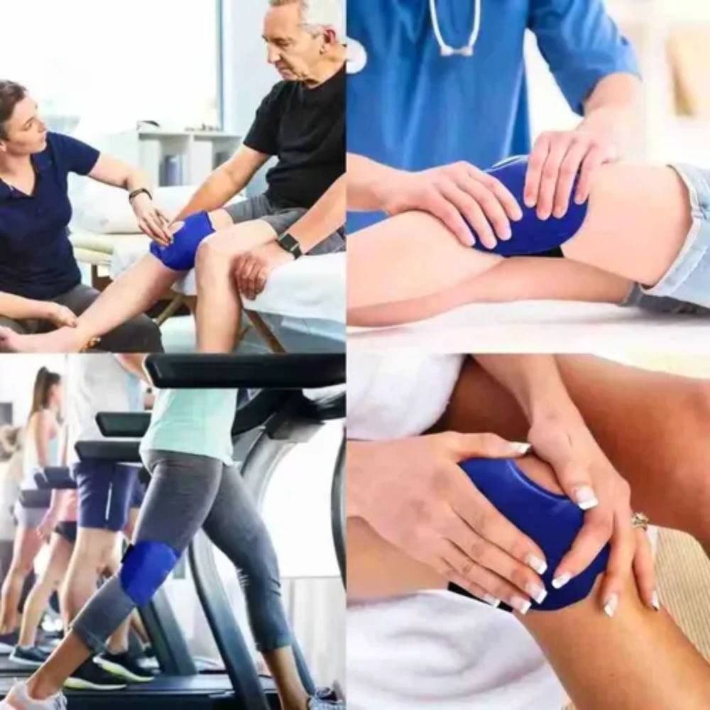 Bolsa Térmica para Joelho Compressa Gel Fria e Quente Ajustável Anatômica - Imagem 4