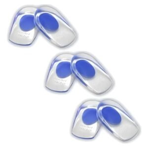 Kit 6 Palmilhas Gel Silicone Ortopédicas Fascite Plantar Esporão de Calcâneo