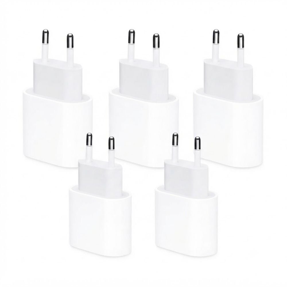 Kit 5 Carregadores 20W com Cabo Usb C Compatível com Samsung Xiaomi Motorola