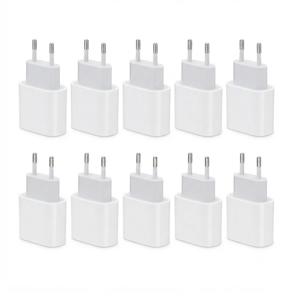 Kit 10 Carregadores 20W com Cabo Usb C Compatível com Samsung Xiaomi Motorola