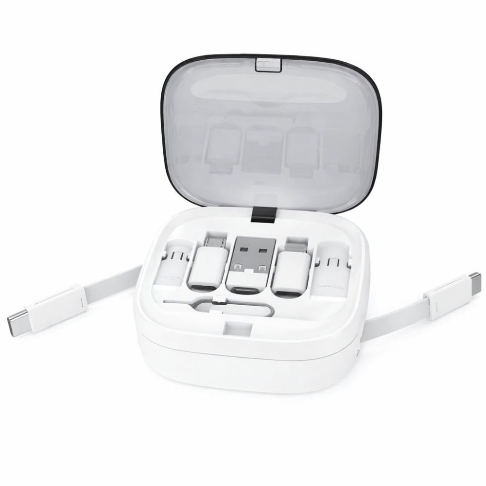 Cabo Adaptador Universal 6 em 1 Usb C Usb A Lightning Micro Usb 1 Metro 60w
