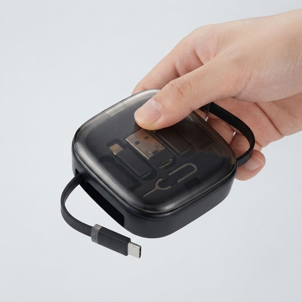 Kit 2 Cabos Adaptadores 6 em 1 Usb C Usb A Lightning Micro Usb 1 Metro 60w - Imagem 2