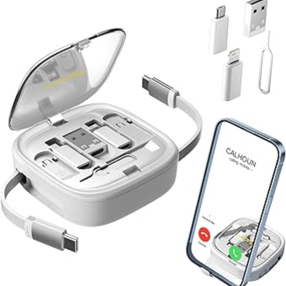 Kit 2 Cabos Adaptadores 6 em 1 Usb C Usb A Lightning Micro Usb 1 Metro 60w - Imagem 4