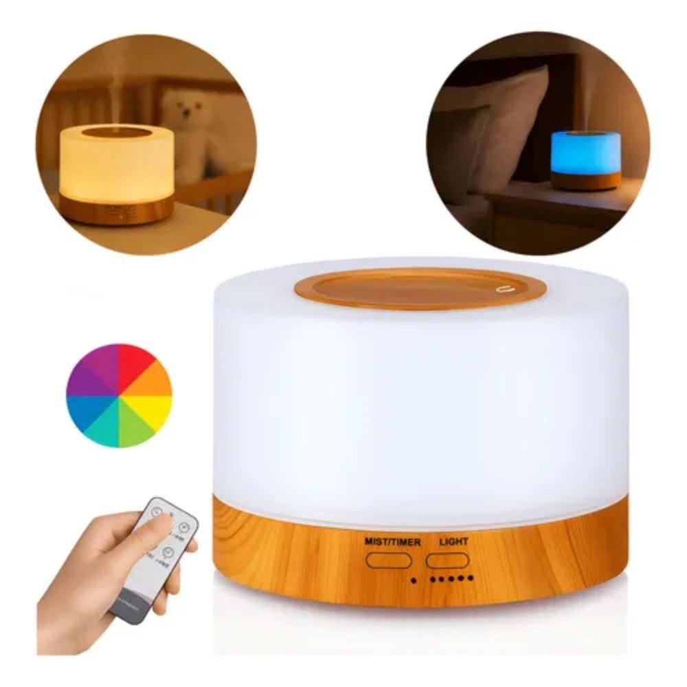 Umidificador de Ar Aromatizador 300ml Led Colorido com Controle Remoto Bivolt - Imagem 3