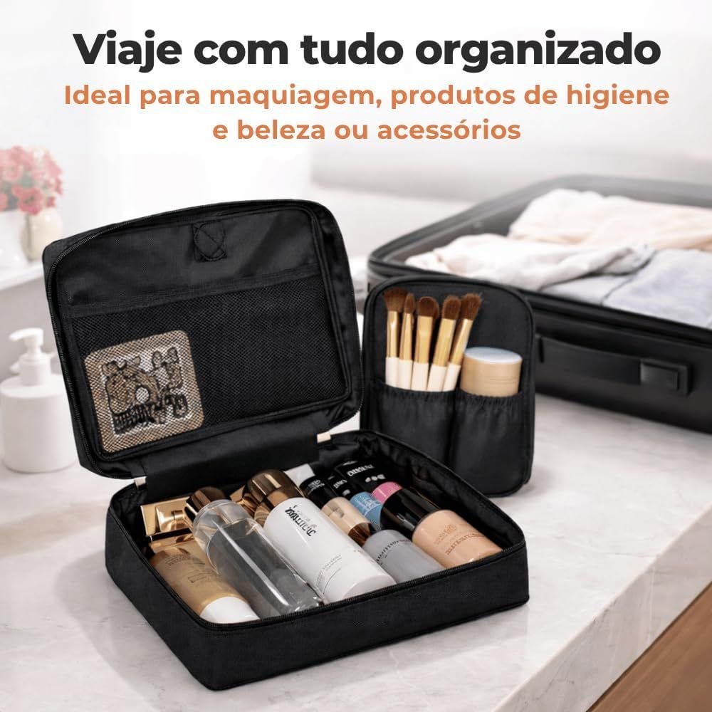Necessaire Organizadora Viagem Impermeável Multifuncional Porta Maquiagem - Imagem 4
