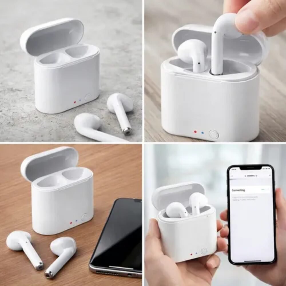 Fone Bluetooth i7S Tws sem Fio Intra Auricular Case Carregador Android iOS - Imagem 3
