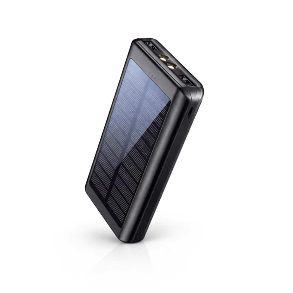 Power Bank Solar 10000mah Carregador Portátil Lanterna Led Usb para Celular