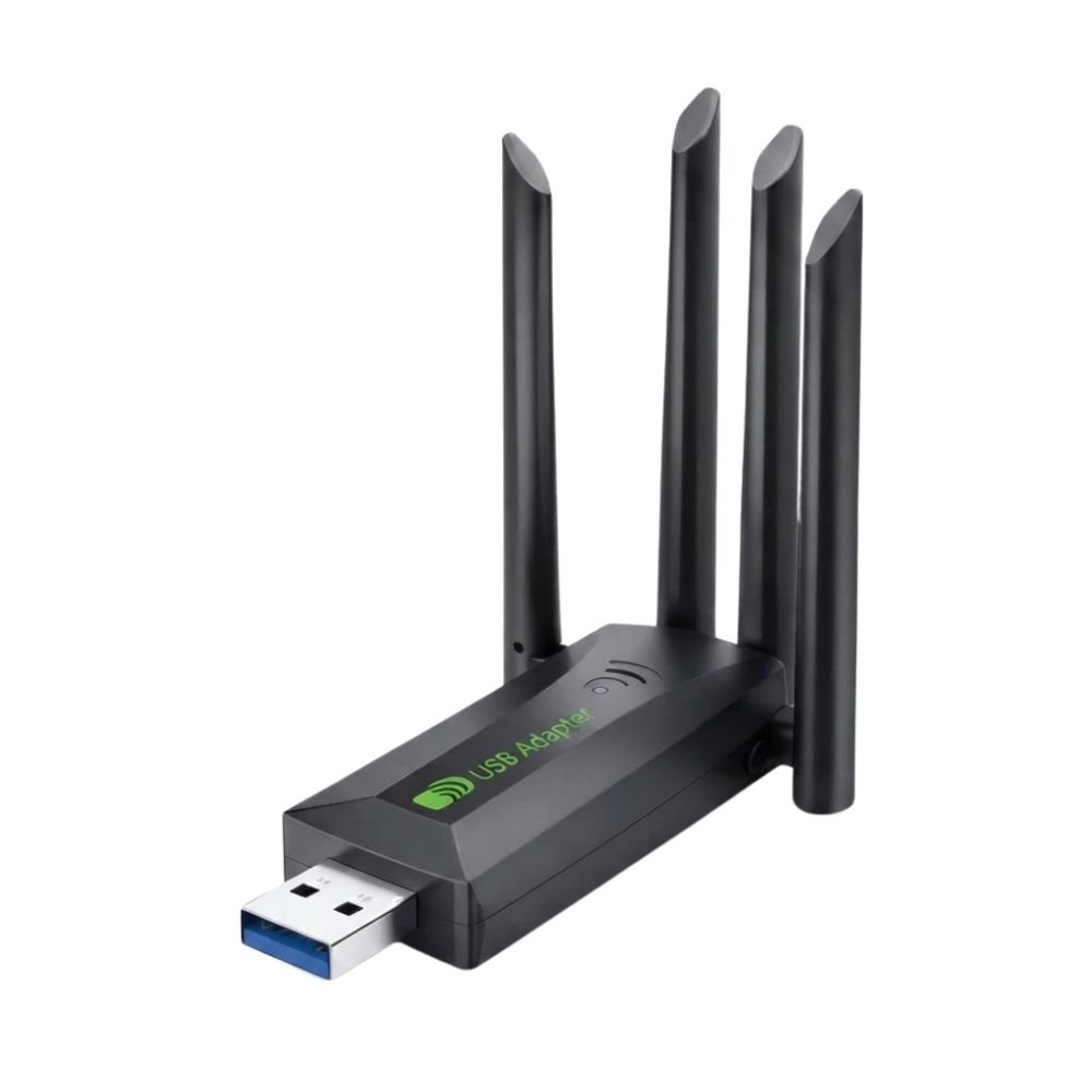 Adaptador Wifi Usb Ac1200 Dual Band 5Ghz 2.4Ghz 4 Antenas para Pc Notebook