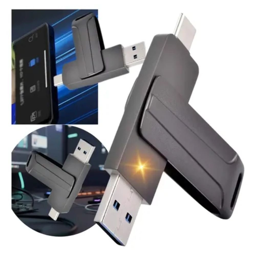 Pen Drive 64gb Usb Tipo C 2 em 1 Otg Celular Android Computador Notebook - Imagem 2