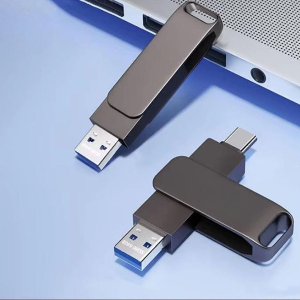 Pen Drive 64gb Usb Tipo C 2 em 1 Otg Celular Android Computador Notebook - Imagem 4