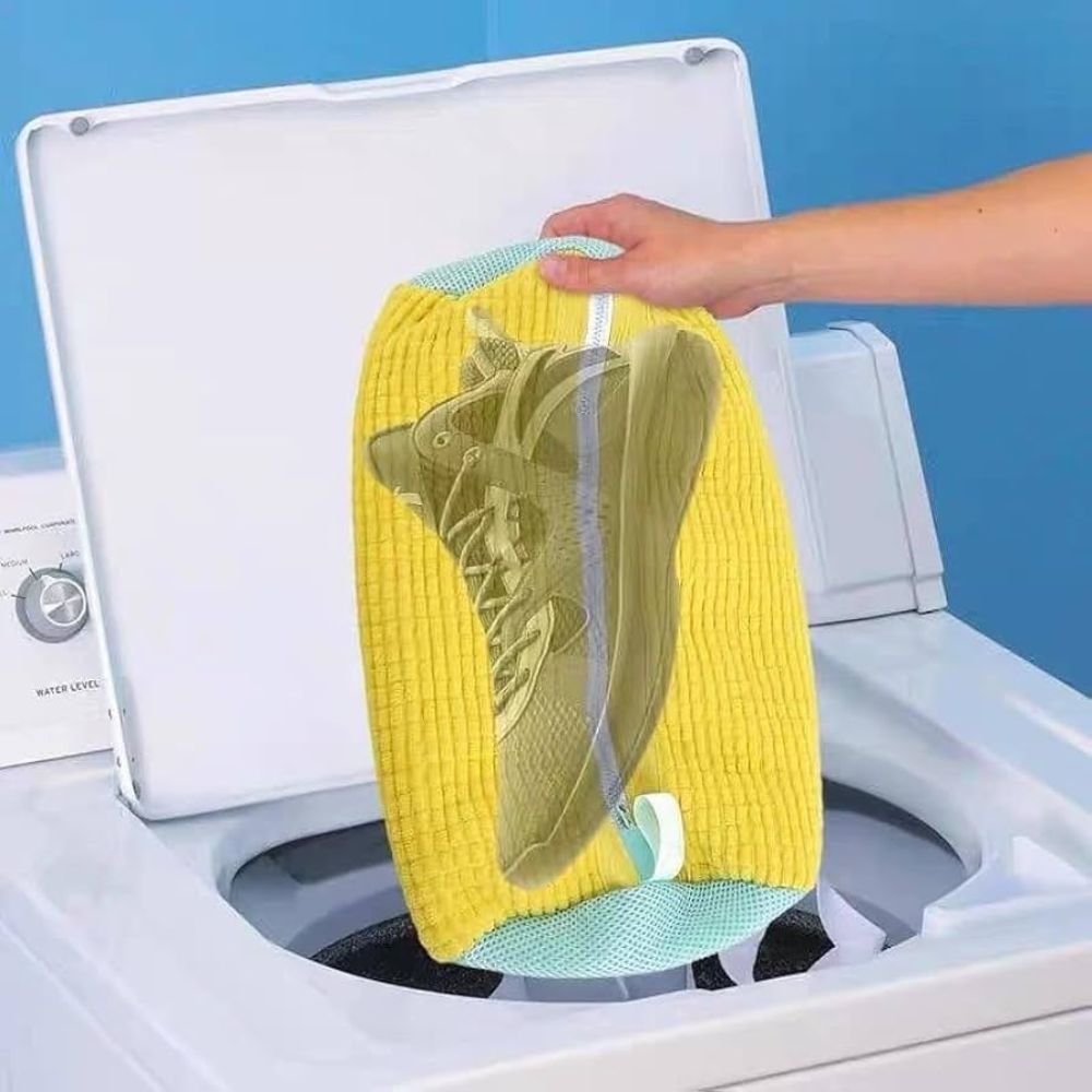 Bolsa para Lavar Tênis Na Máquina Saco Protetor Sapatos Calçados Microfibra - Imagem 2