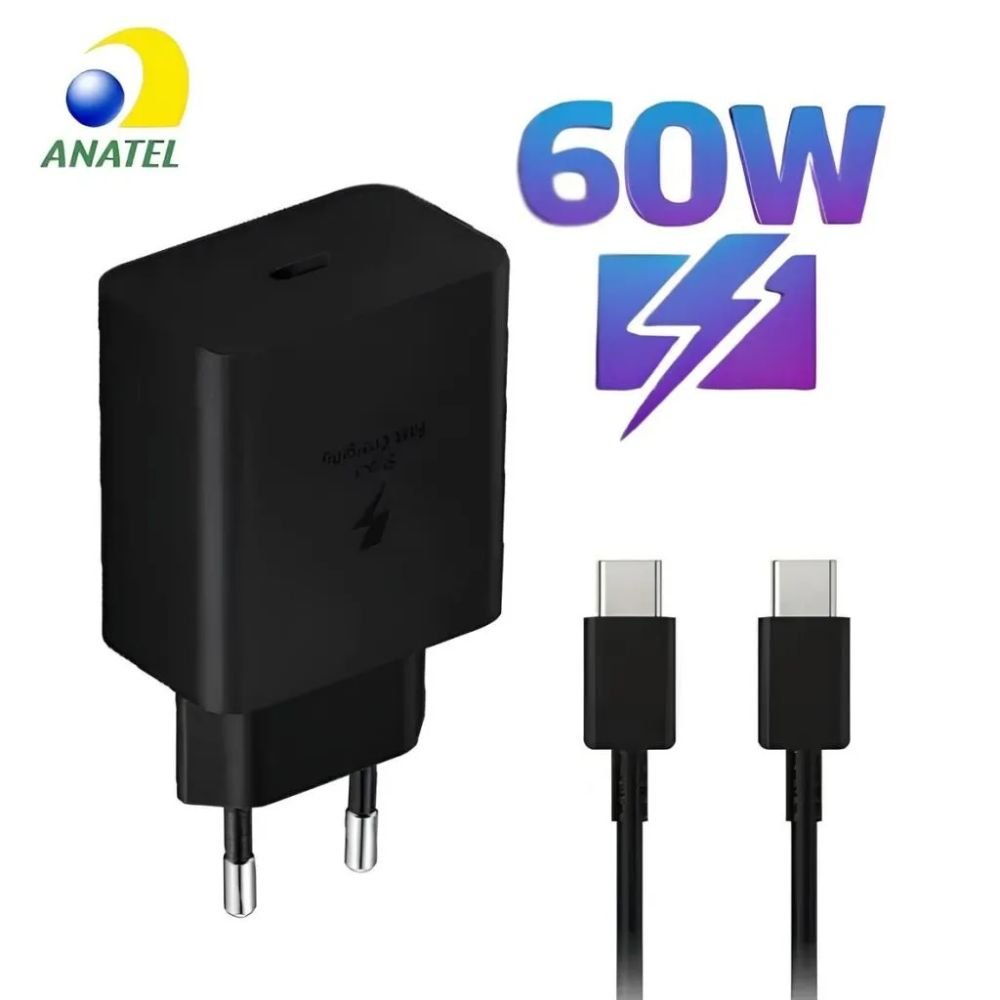 Carregador Usb C 60w com Cabo Tipo C para iPhone 16 Ipad Celular e Notebook - Imagem 3