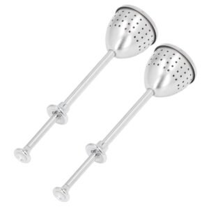 Kit 2 Coador de Chá Portátil Reutilizável Infusor Chá de Folhas Caneca e Xícara
