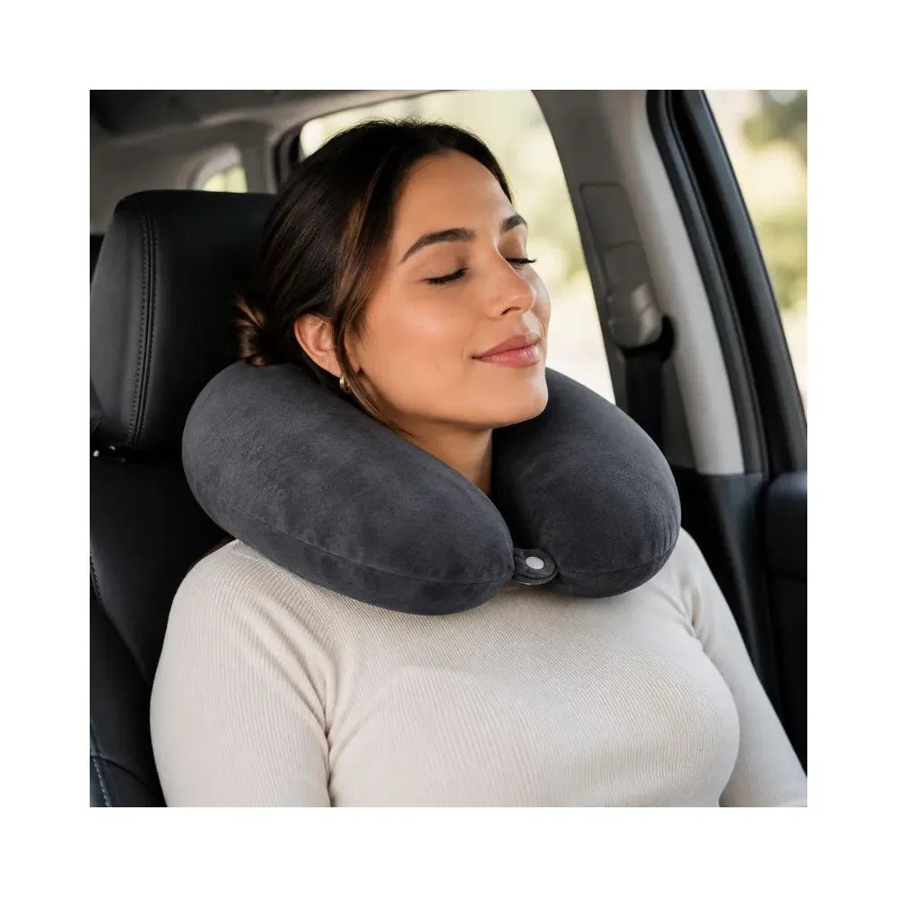 Almofada de Viagem Ortopédica Travesseiro Cervical para Pescoço - Imagem 4