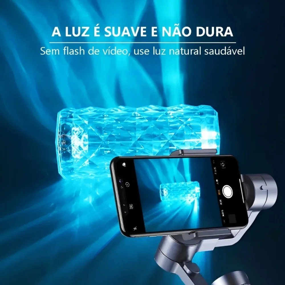 Abajur Luminária de Mesa Touch sem Fio Cristal Rgb 16 Cores - Imagem 5