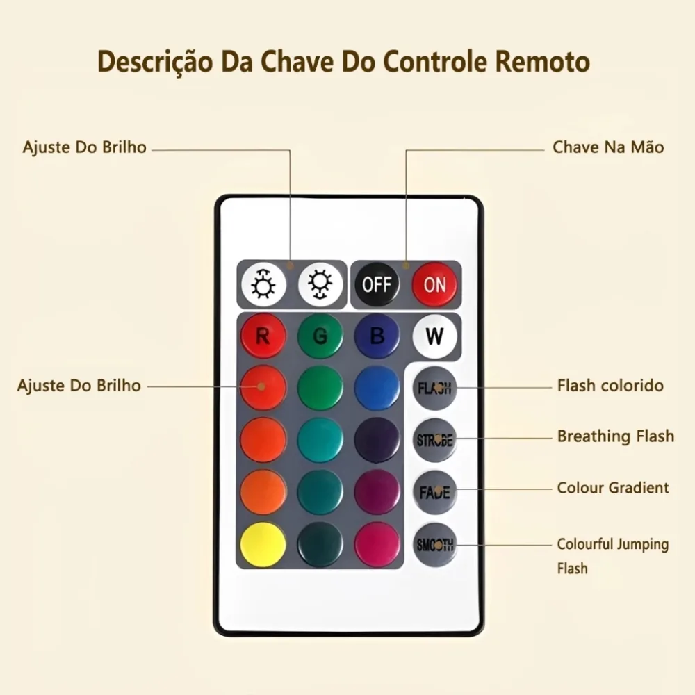 Abajur Luminária de Mesa Touch sem Fio Cristal Rgb 16 Cores - Imagem 6