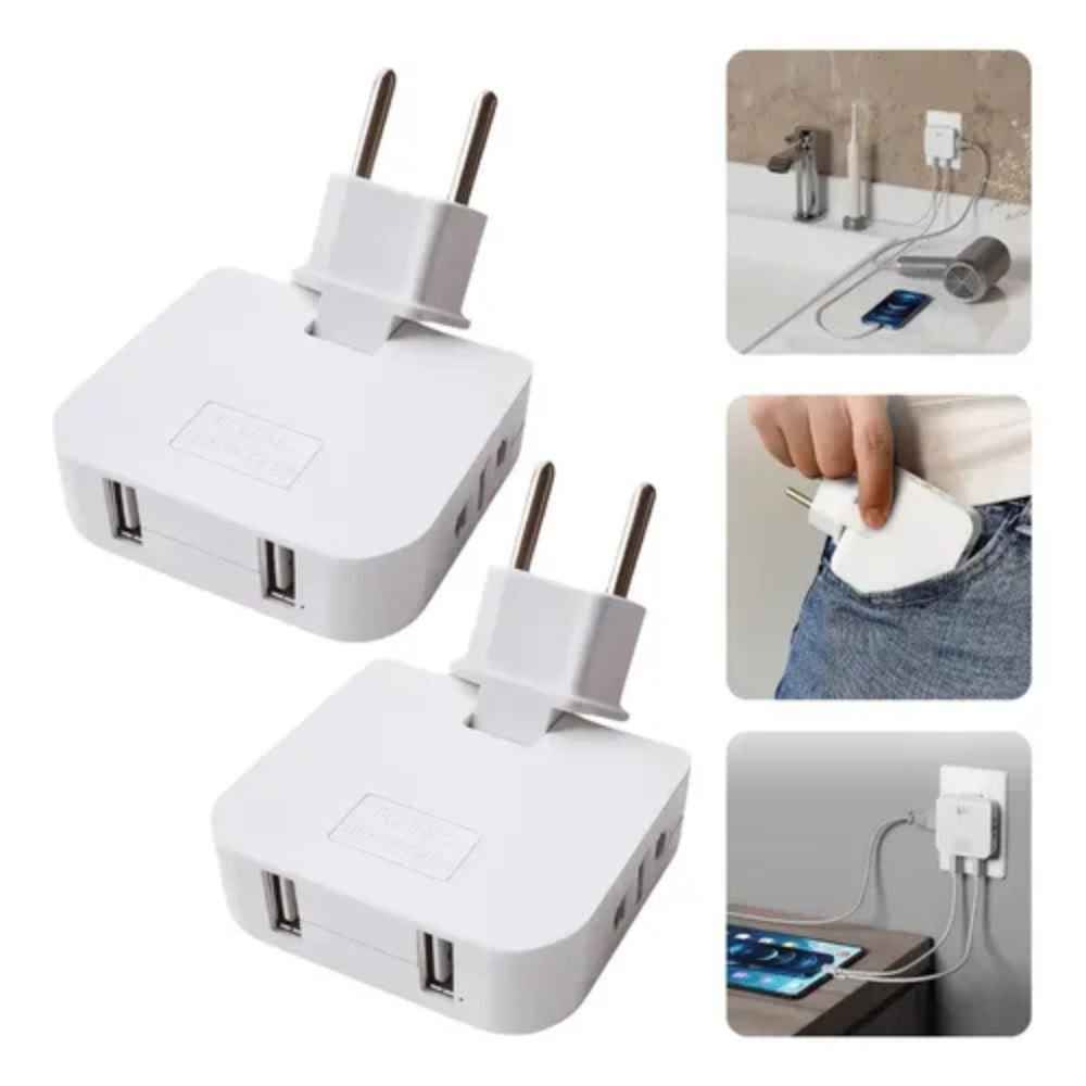 Benjamin Adaptador Tomada Articulado 4 Saídas Usb Usb C Carregador Bivolt