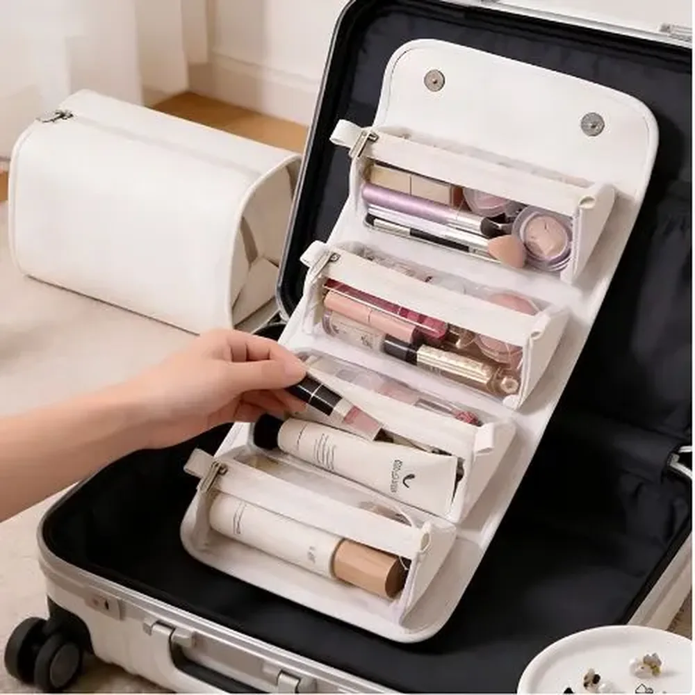 Bolsa Nécessaire de Maquiagem Viagem 4 em 1 Desmontável
