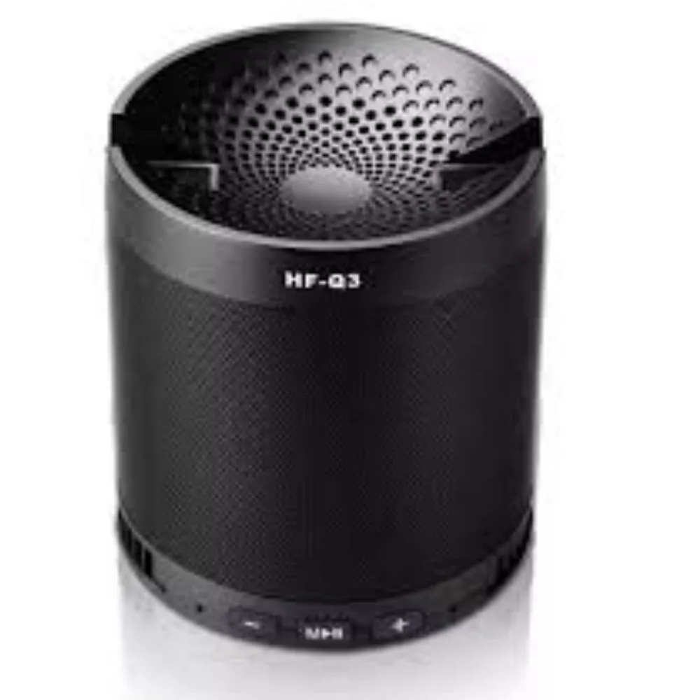 Caixa de Som Portátil Bluetooth com Suporte para Celular com Rádio Redondo