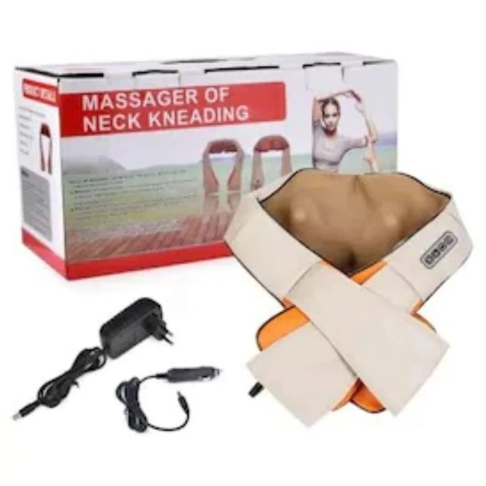 Colete Shiatsu Pescoço Massageador Infravermelho Pulso Elétrico
